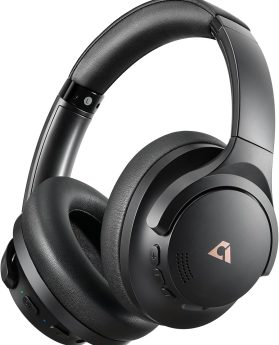 1Mii Y8+ Noise Cancelling Headphones Bluetooth, Wireless LDAC Hi-Res Audio, Custom EQ via App, 75H Playtime, Comfort Fit, Over Ear Headphones Foldable for Airplane Travel Home Office Black